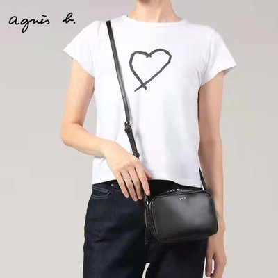 【熱賣精選】日本潮牌agnesb街頭pu女士化妝包單肩包斜挎包便攜式挎包手機包