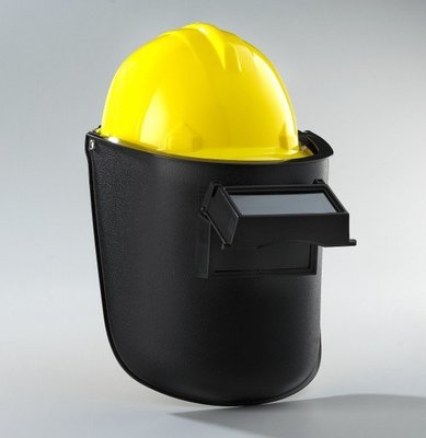 電焊面罩藍鷹6PA2電焊面罩 焊帽 配安全帽式面罩 焊接面具 夾帽式焊工帽子-雙喜生活館