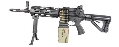 【BCS武器空間】G&amp;G 怪怪CM16 LMG 阿瑞斯伯勞鳥5.56 輕量化電動機槍(附前握把)黑色-GGCM16LMG