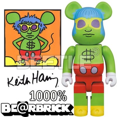BEETLE BE@RBRICK ANDY MOUSE KEITH HARING 凱斯哈林 庫柏力克熊 1000%