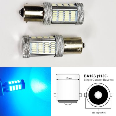 兩顆 1156 BA15S P21W 92SMD LED冰藍光 IC恆流解碼無極 轉向燈 倒車燈 剎車燈