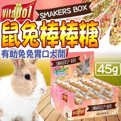 【🐱🐶培菓寵物48H出貨🐰🐹】Vitapol維他寶》小動物鼠兔磨牙棒棒糖45g/支 特價39元(自取不打折)