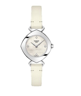 Tissot 天梭 精鋼 皮錶帶 經典時尚 女士腕錶 T1131091611601