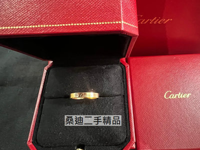 Cartier 原鑲鑽 750 18K金戒指 53號