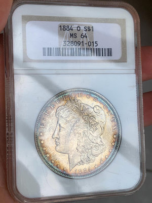 222-1884年摩根銀幣NGC MS64 美國摩根一元銀幣