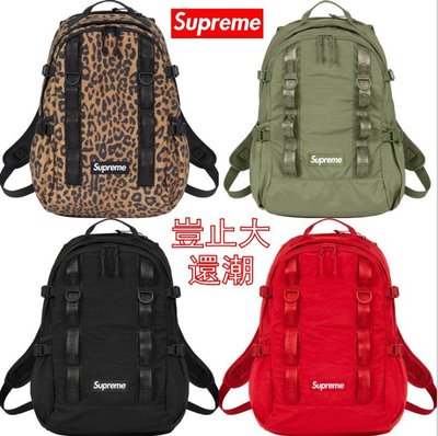 【熱賣精選】4色可選潮牌 Supreme 49TH Backpack duffle 背包學生書包 雙肩包 旅行包 豹紋