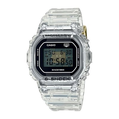 全新CASIO卡西歐 G-SHOCK 40週年限定 獨特透視錶面 半透明 經典方型 DW-5040RX-7 歡迎詢問