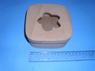 軟陶.黏土材料~梅花木片盒