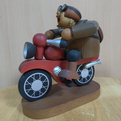 【KWO】 薰香木偶 摩托車手 德國手工玩具