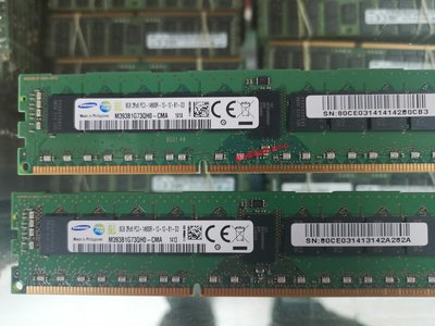 三星 8G 2RX8 PC3-14900R DDR3 1866 ECC REG RDIMM 伺服器記憶體條
