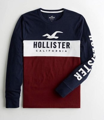 HCO Hollister 海鷗 長袖T恤 車繡貼布logo 現貨