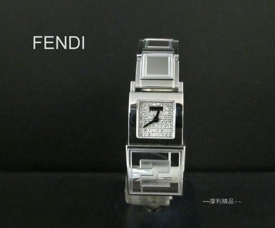 【摩利精品】FENDI 雙時區滿天星鑽錶*5500L真品* 低價特賣