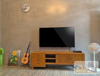 ［韓珈柚木wood]  迪克柚木電視櫃 柚木抽屜電視櫃 口型電視櫃 印尼柚木實木