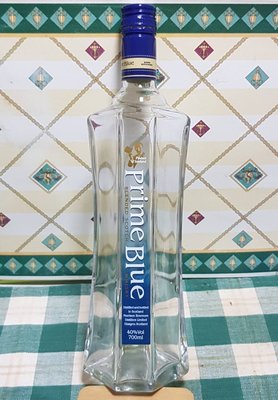 玻璃空酒瓶 紳藍經典調和蘇格蘭威士忌 Prime Blue Blended Scotch Whisky 700ml
