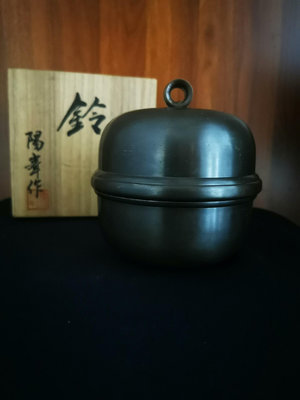 x日本  早期 銅制 香爐 鈴鐺蓋罐 茶罐