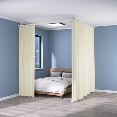 屏風隔斷客廳做房間神器頂天立地床位墻床遮擋臥室出租房分隔拉簾