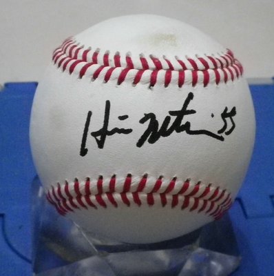 棒球天地--5折賠錢出---酷斯拉 松井秀喜 簽名日本職棒實戰球.字跡漂亮