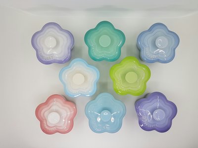 Le Creuset 瓷器花型烤盅200ML 海岸藍/薄荷綠/亮藍/芭蕾粉特價700元