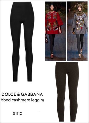 喬瑟芬【Dolce Gabbana】3.3折特價～2016秋冬100% Ribbed Cashmere Leggings