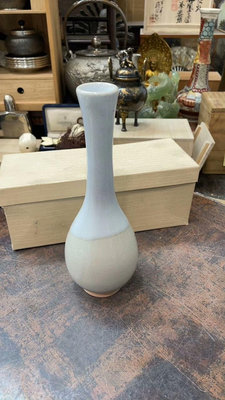 日本陶花瓶，萩燒