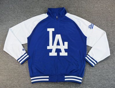 Cover Taiwan 官方直營 LA 洛杉磯 道奇隊 立領夾克外套 健身 棒球外套 MLB 藍色 大尺碼 (預購)
