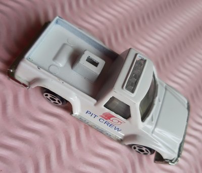 玩具汽車 金屬模型_ 白色Pit Crew Jeep吉普車 (吊掛鉤遺失)