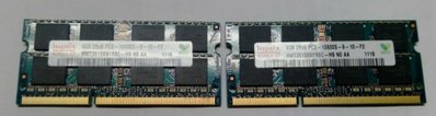 Hynix 海力士筆電用DDR3-1333MHz/PC3-10600S兩條共8GB