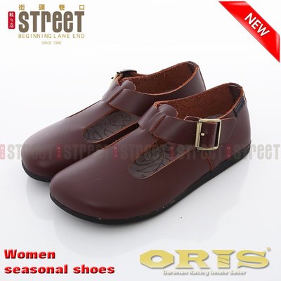 【街頭巷口 Street】 ORIS 女款 荷蘭風格 舒適 透氣 娃娃鞋 休閒鞋 S71203 咖啡色