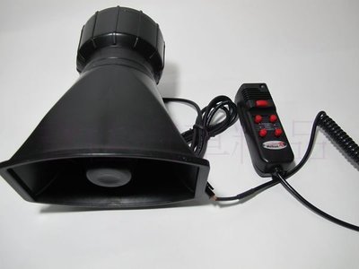 100W 六音簡易型電子警笛警報器大聲公喊話器警報器 消防車喇叭LED警示燈 擴音器.救護車 非200W 60W