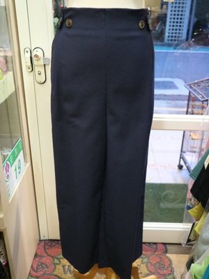 婕的店日本精品~日本帶回~深藍色日本製舒適八分寬褲(3L)鬆緊帶褲頭