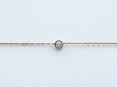 [Le Bonheur Line] 幸福線 手工/鏈繩款 單鑽 /紅線 手鍊 redline 飾品 禮物 招桃花 財運