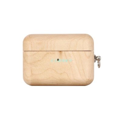 Airpods Pro 保護套 原木實木材質硬殼 木紋個性耳機保護殼保護盒 帶金屬掛勾 六款木質可選