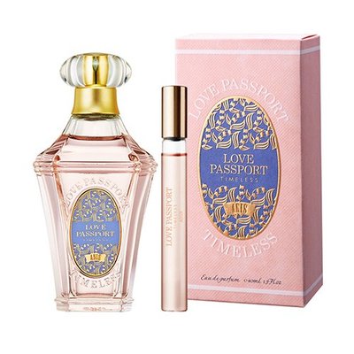 ☆MOMO小屋☆ Love Passport 永恆愛戀-花境 限定組合(淡香精40ml+香水滾珠筆10ml)