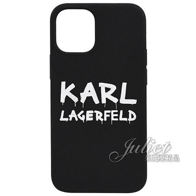 【茱麗葉精品】【全新商品】KARL LAGERFELD Iphone12(5.4吋) mini 塗鴉個性手機殼.黑 現貨