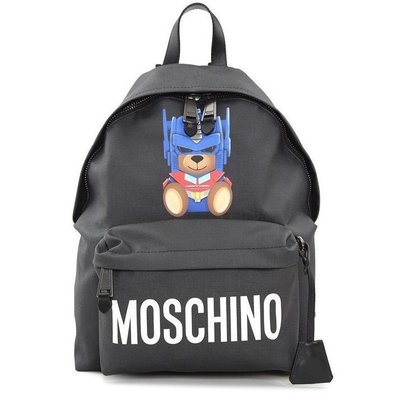 【二手正品】Moschino 最萌 變形金剛 泰迪熊 黑色 大型 後背包 有現貨