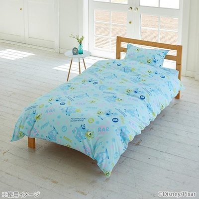 日本代購 disney 迪士尼 怪獸大學 大眼仔 毛怪 塗鴉單人床包 床單 枕套 被套 三件套 預購