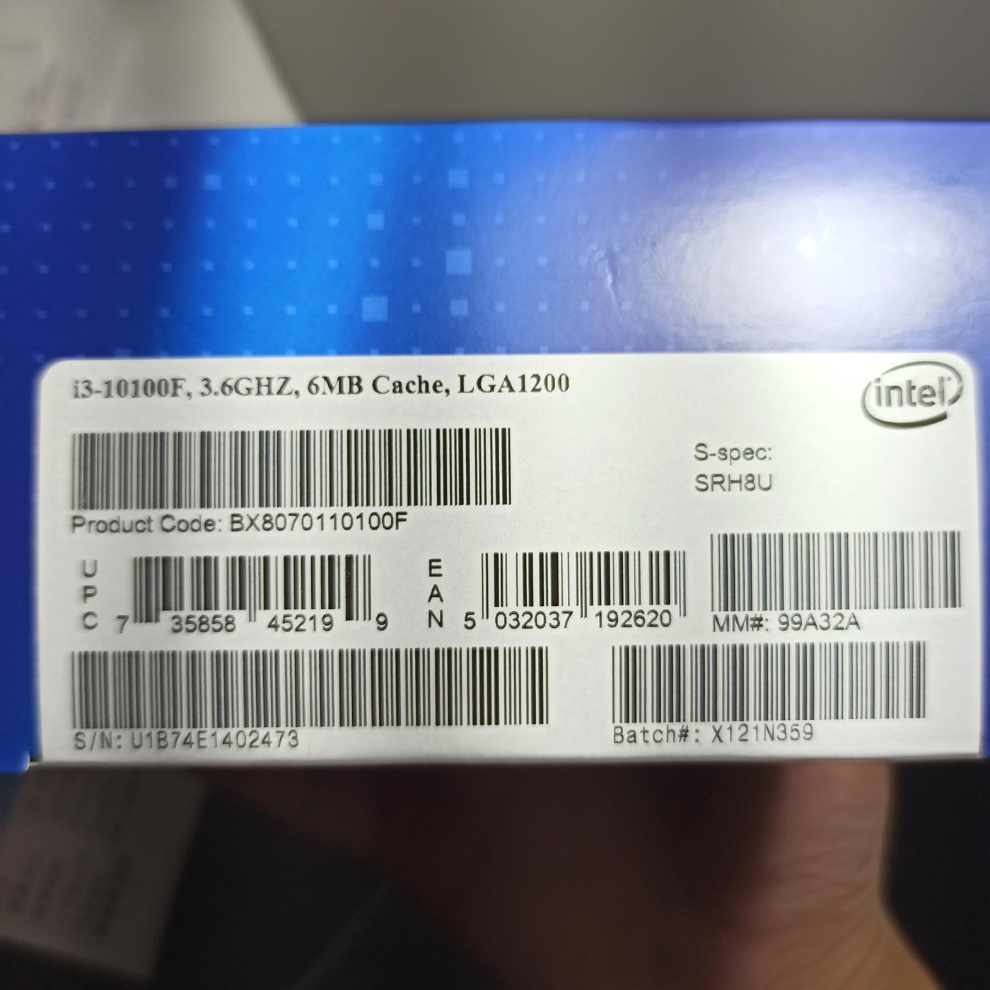 全新intel i3-10100F LGA1200腳位CPU#10代CPU中央處理器#高雄新竹可自