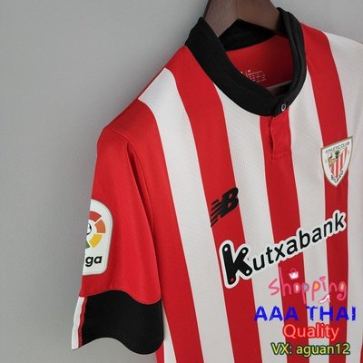 100％原廠 22-23 Athletic Bilbao Soccer Jersey Home Football Shirt Thai足球短袖訓練服