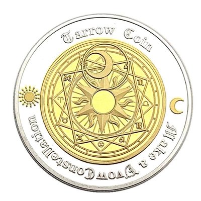 特價！塔羅星座鍍銀紀念章 十二星座愛情金幣硬幣紀念幣創意紀念幣