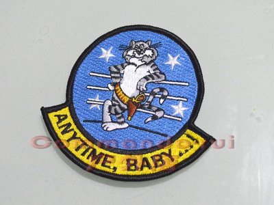 ANYTIME BABY！隨時奉陪！F-14雄貓TOMCAT吉祥物 紀念徽章/臂章