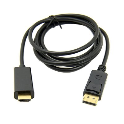 1.8米 DisPlayport公轉HDMI公線 DP轉HDMI 顯示卡接電視 顯卡連接線 黑色 DP-026-1.8M