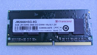 ~ 駿朋電腦 ~ 創見 8G DDR4-2666 SO-DIMM 筆記型電腦記憶體 $1000