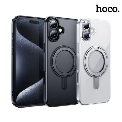 磁吸殼 hoco Apple 蘋果 iPhone 16 Plus AS1 旋轉磁吸支點殼 保護殼 磁吸殼 保護套 手機殼 透明殼 雙料殼 可站立 MagSage