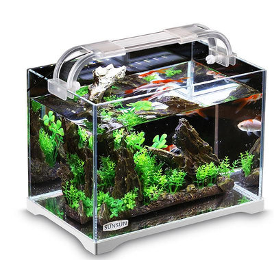 超白魚缸水族箱超白玻璃小型缸客廳生態缸中型桌面斗魚缸