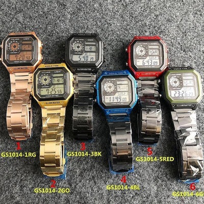 二手全新正品卡西歐手錶 地圖錶 世界時間 十年電池系列 雙時區顯示時 防水LED夜燈學生電子中性男表AE-1200W