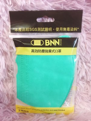 BNN mask 成人立體口罩 大人 高效防塵拋棄式口罩 耳繩款式 （5枚）