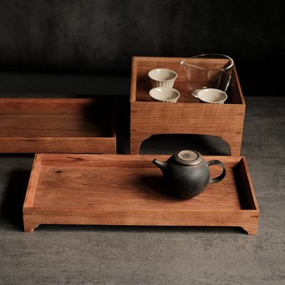 木作 實木茶盤 茶盒 收納盤 櫻桃木 日式