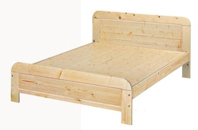 【DH】商品貨號HC9商品名稱《經典》五尺松木雙人床架(圖一)三分床底.台灣製.備有3.5尺可選.特價品