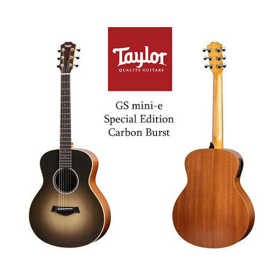 小叮噹的店 - Taylor GS mini-e Special Edition Carbon Burst 含EQ 特別版 碳色漸層