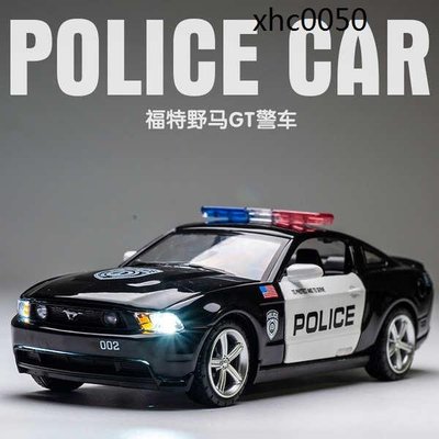 SUMEA （） ❇彩珀福特野馬GT警車合金車模仿真美國警車汽車模型兒童警車玩具車❣